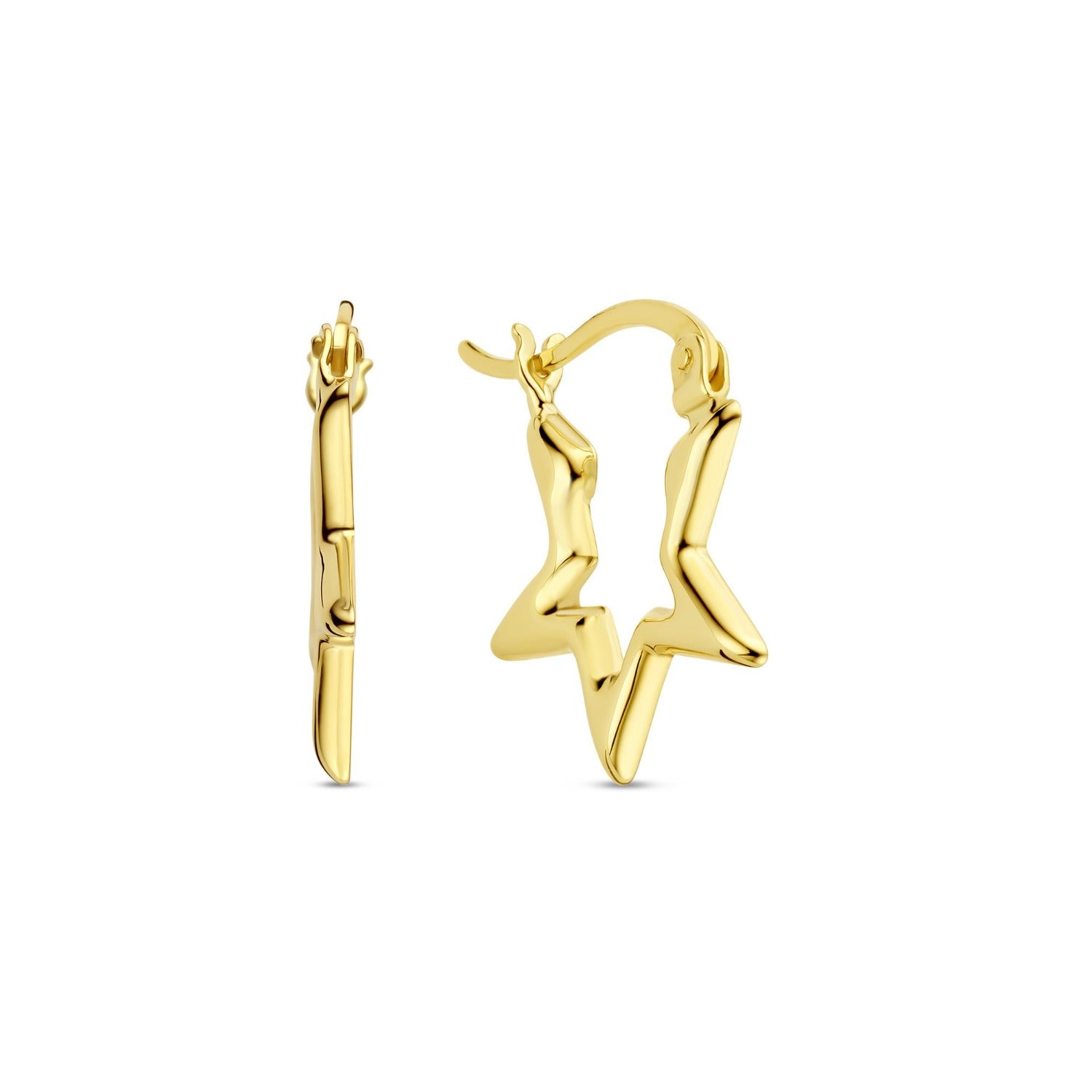 Beloro Jewels Regalo d'Amore 9 karat gold earrings set with stars BO90046