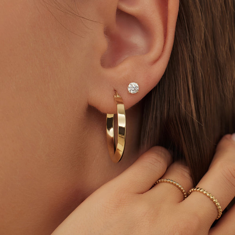 Isabel Bernard Rivoli Femmes Créoles Or 14 carats IB360187-zoom-