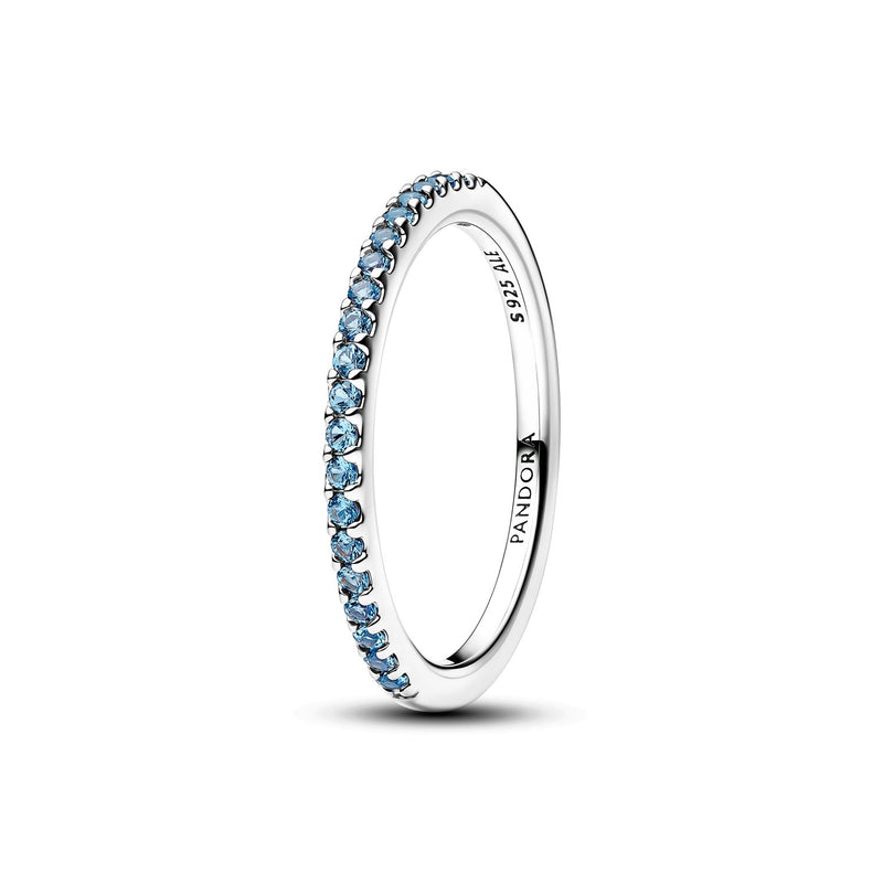 Pandora Timeless Bague Demi-Éternité Scintillante Aquamarine 192999C03-zoom-