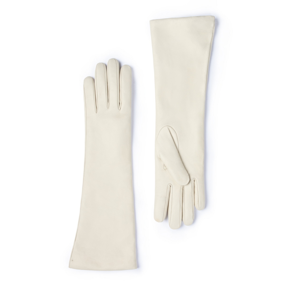 Isabel Bernard Honoré Ines cream goatskin leather gloves IB67005-372-7