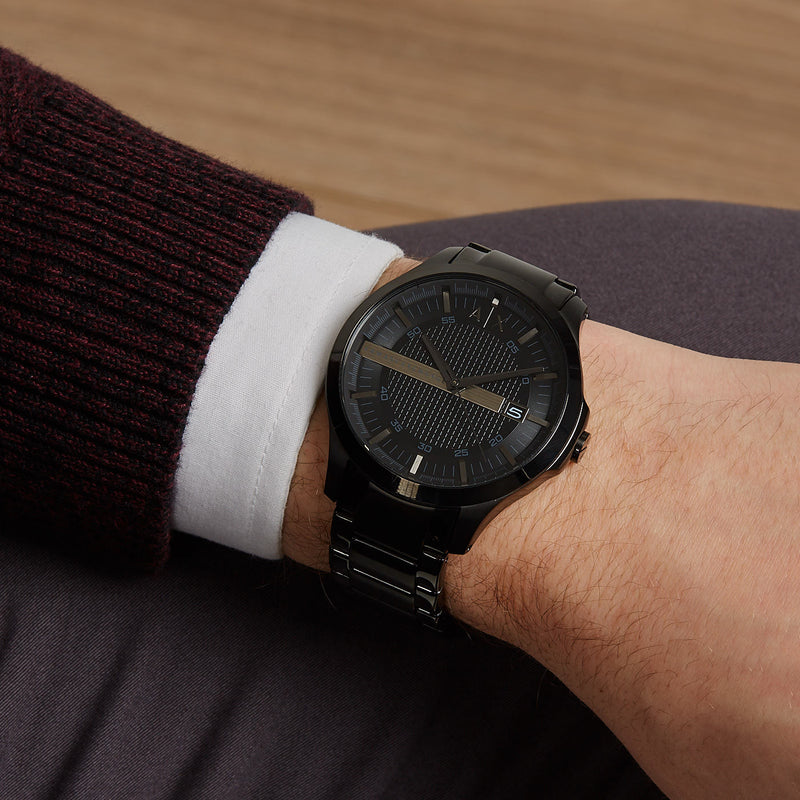 Armani Exchange Hampton Hommes Montre Noir AX2104-zoom-