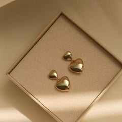 Karma 925 Sterling Silver Tirsa Duo Hearts Earrings X207GP