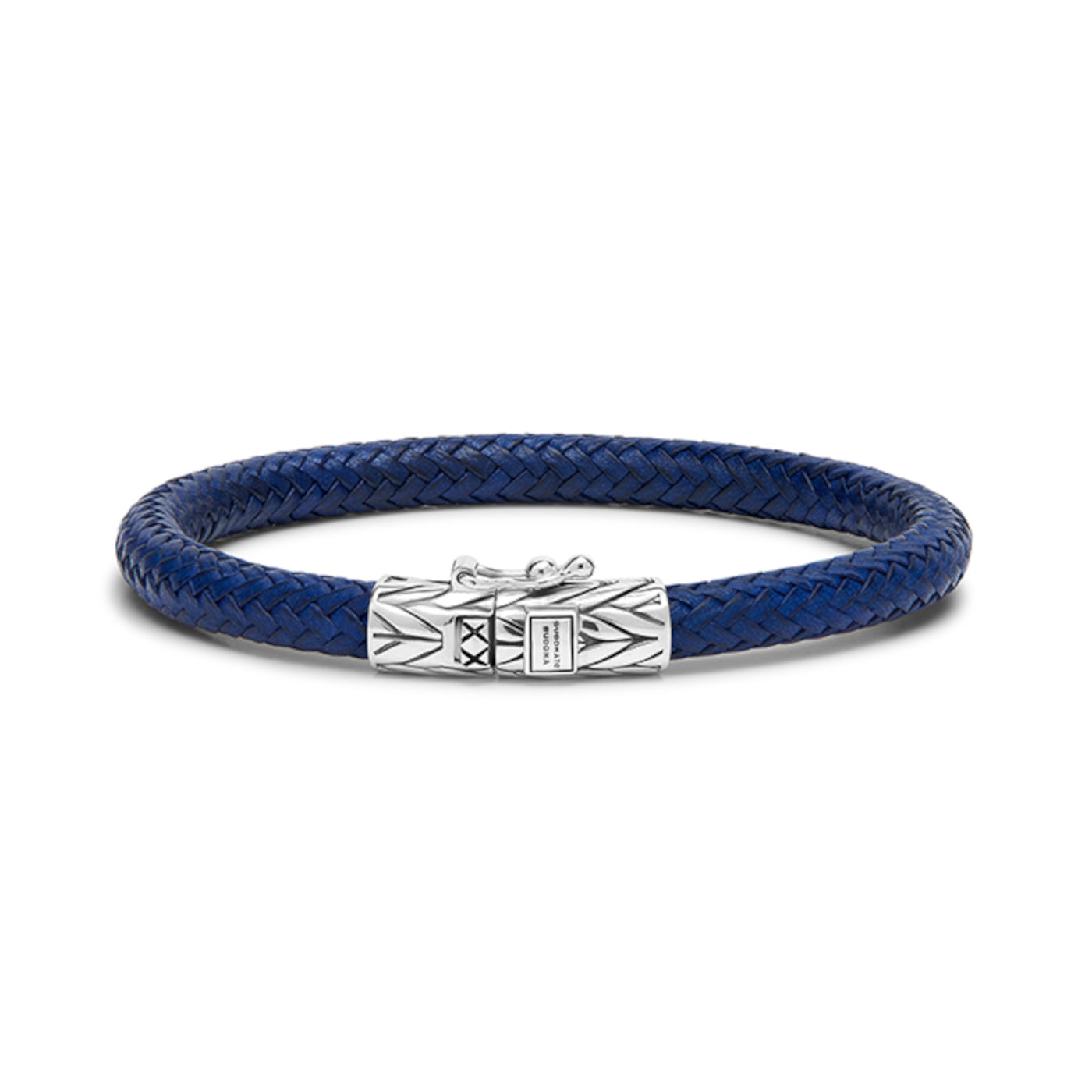 Buddha to Buddha Ellen 925 Sterling Silver Blue Leather Bracelet BTB149BU-F