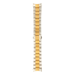 Sem Lewis Metropolitan stalen Watchstrap 24 mm Silver-coloured and Gold-coloured SL620027