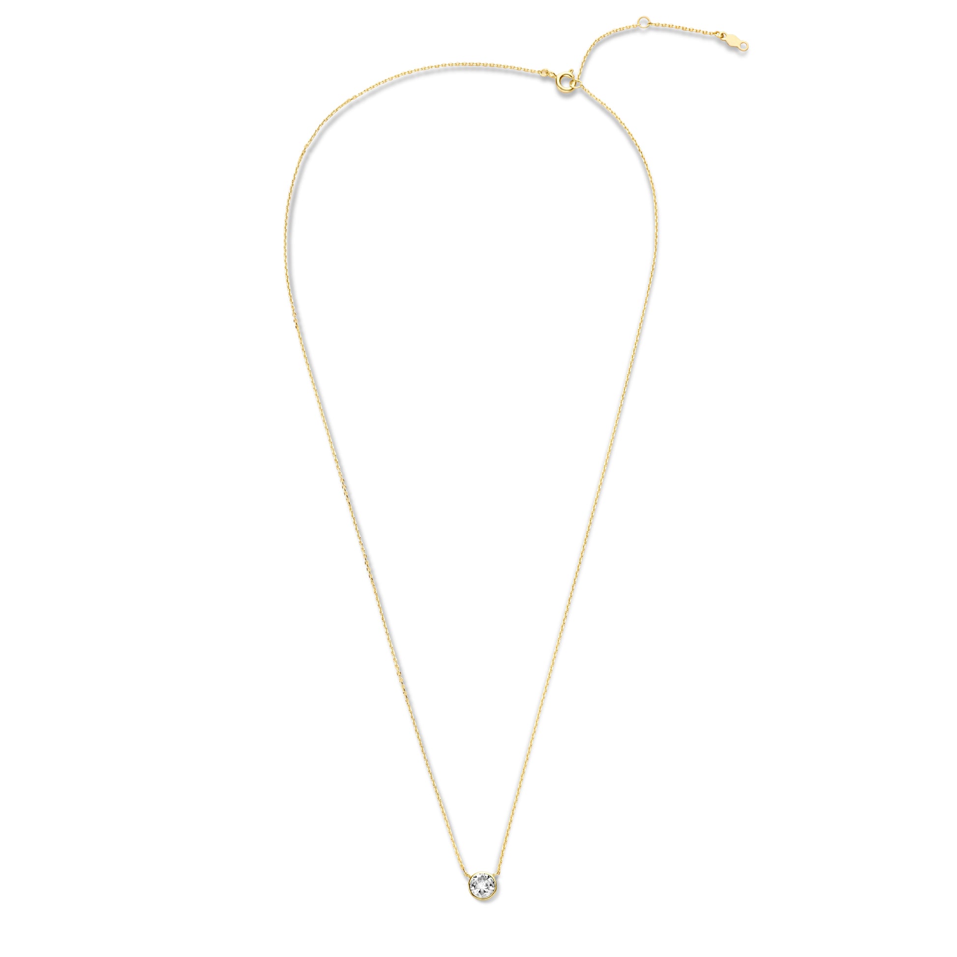Violet Hamden Venus 925 Sterling Silver Gold-coloured Necklace with Birthstone VH340010-DEC