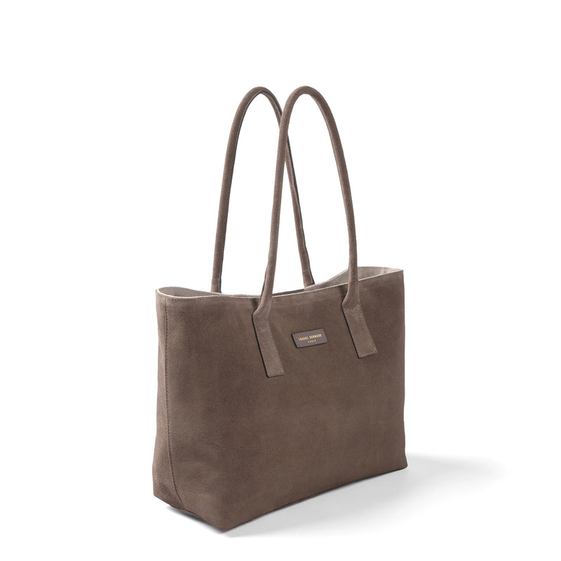 Isabel Bernard Honoré Elin Taupe Sac À Épaule En Daim IB25111-178-zoom-