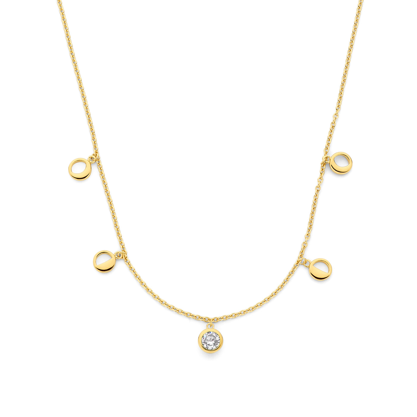 Violet Hamden Luna 925 Sterling Silver Gold Plated Necklace VH340040