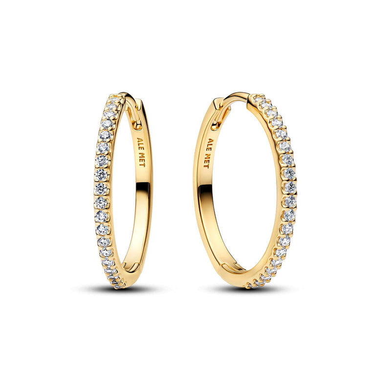 Pandora Timeless Créoles Scintillantes Plaquées Or 264652C01-zoom-