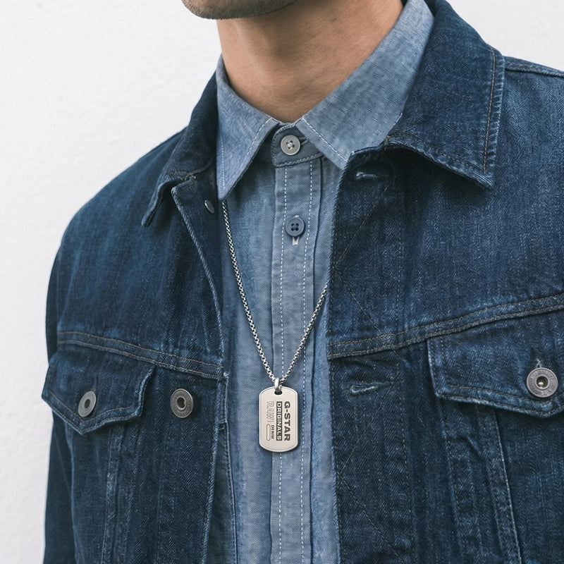 G-STAR R-Tag Collier argenté GSJ.103.01-zoom-
