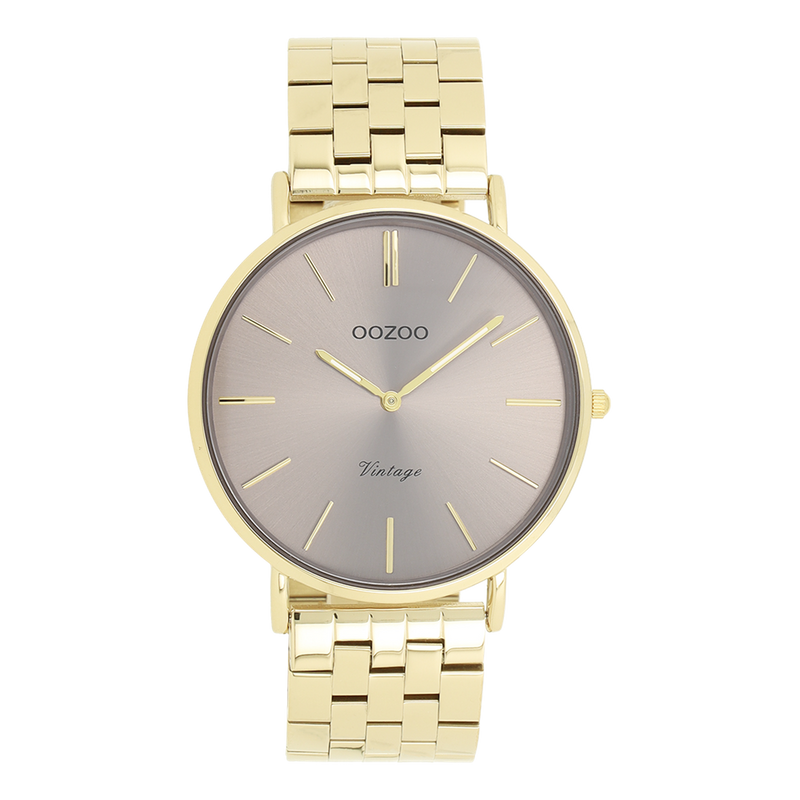 OOZOO Vintage Montre Femme Or et Taupe C20403-zoom-