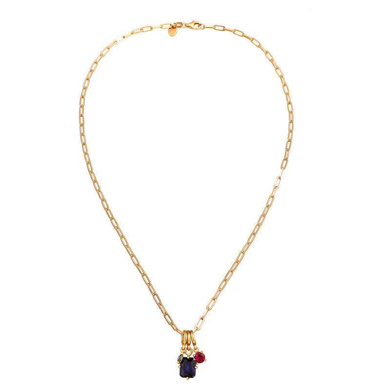 Elli 925 Sterling Silver Necklace Gold plated with Ruby 2004-BF-0008268-001-zoom-