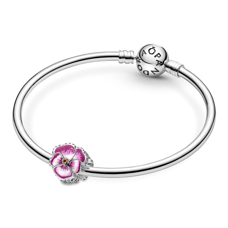 Pandora Moments 925 Sterling Silver Pansy Flower Charm 790777C01-zoom-