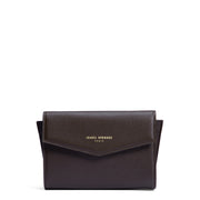 Isabel Bernard Honoré Lina Pochette Marron Foncé Avec Chaîne D’Épaule Amovible IB21135-031