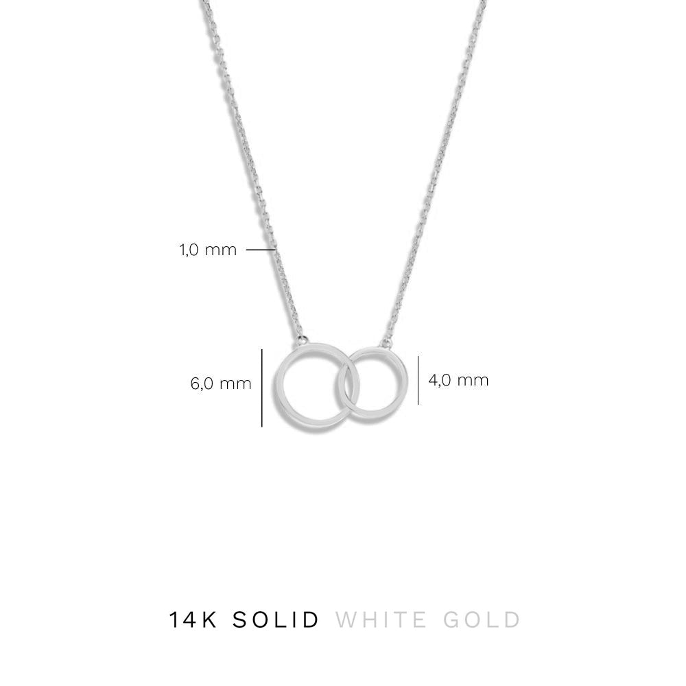 Isabel Bernard Saint Germain Loulou 14 Carat White Golden NecklacewithRingetjes IB340069