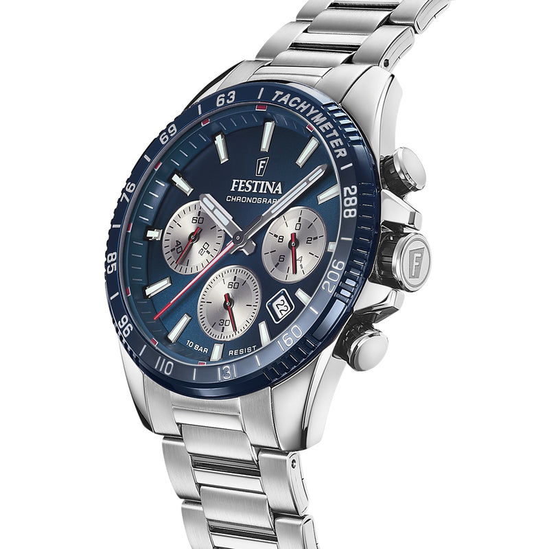 Festina Timeless Chrono Hommes Montre Argent F20560-2-zoom-