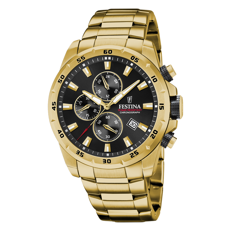 Festina Chrono Sport Hommes Montre Or F20541-4-zoom-