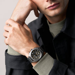 Fossil Machine Round Grey Dial Watch FS6160