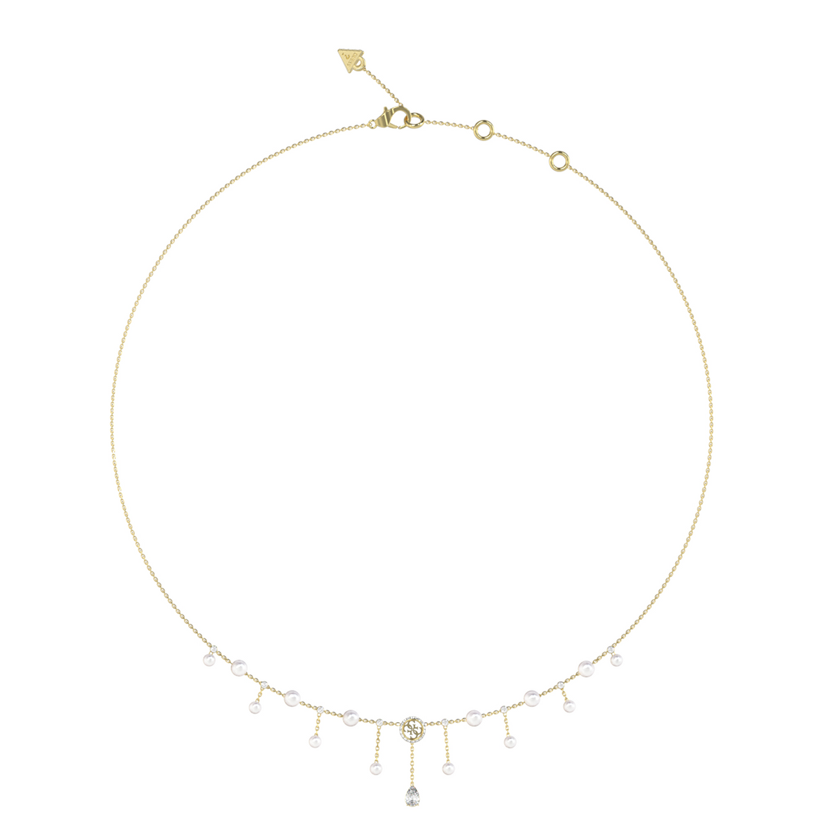 Guess Tiny Pearly Gold Necklace JUBN05580JWYGT-U