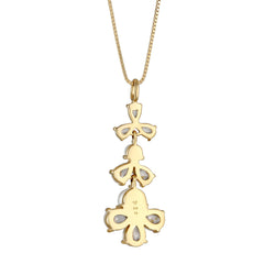 Elli 925 Sterling Silver Pearl Necklace Gold plated with Zirconia 2004-BF-0007961-001