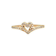 Pandora Timeless Gold-coloured Wishbone Heart Ring 169302C01-56