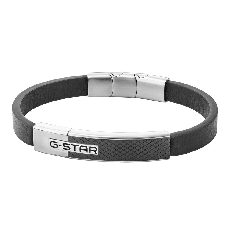 G-Star Mtrx Bracelet en cuir noir GSJ.105.03-zoom-