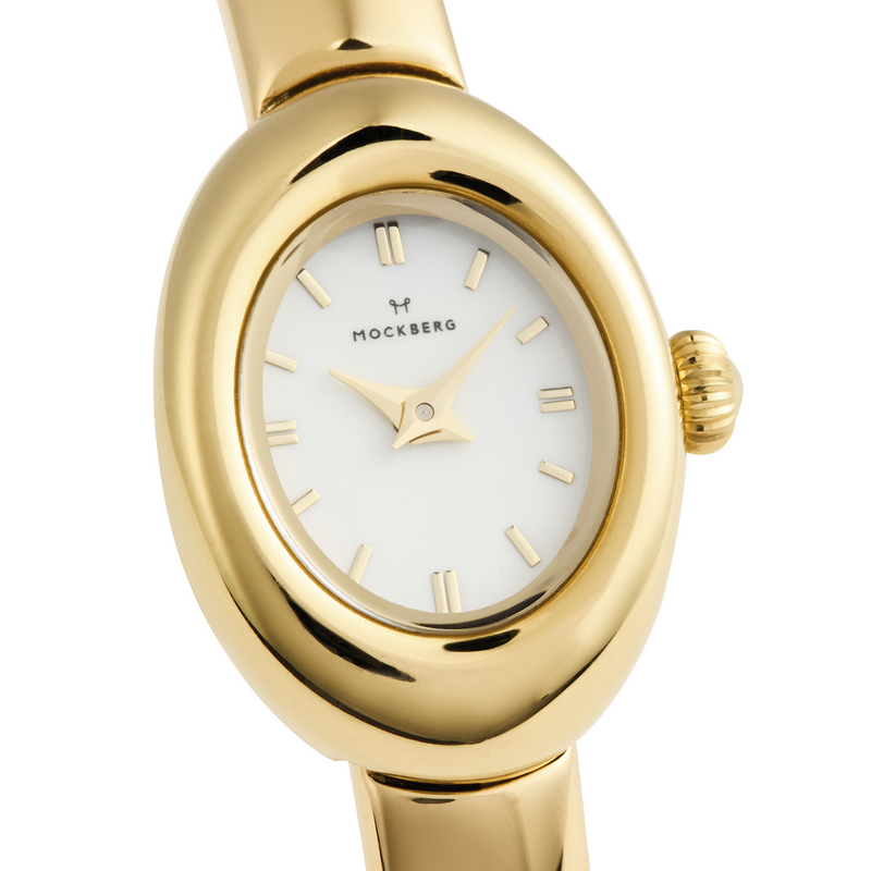 Mockberg Belle Oval Petite Gold Large Bangle Women's Watch MB1771-zoom-
