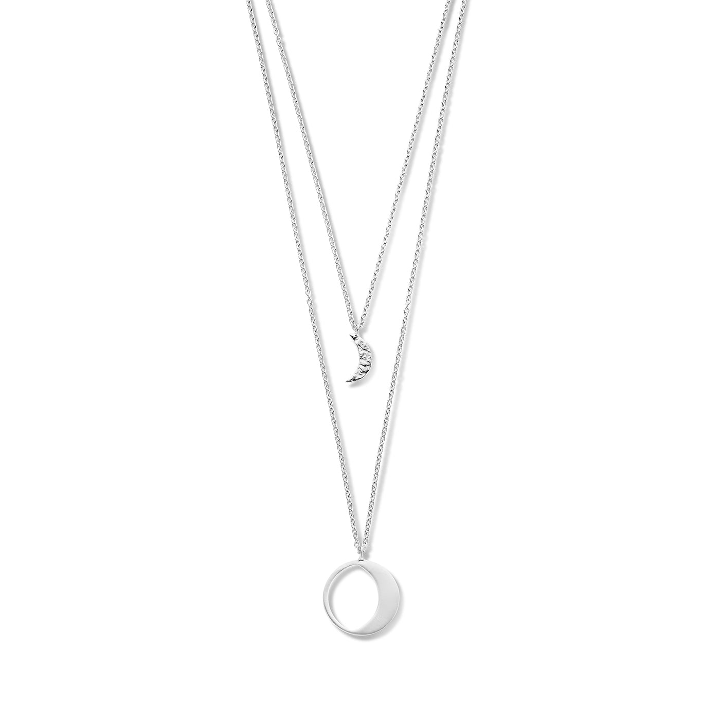 Violet Hamden Luminous Luna Silver Necklace VH10104 (Adjustable between 40-50 cm)