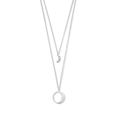 Violet Hamden Luminous Luna Silver Necklace VH10104 (Adjustable between 40-50 cm)