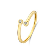 Beloro Jewels Bague Monte Napoleone Stella en or 9 carats avec zircone BO330035-48