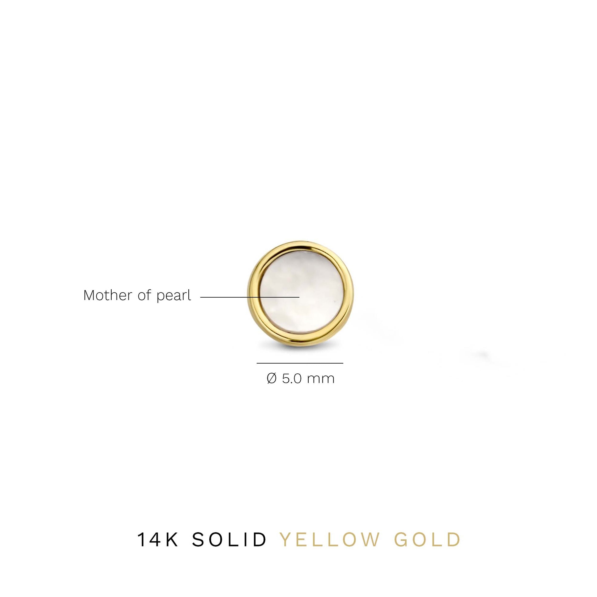 Isabel Bernard Belleville Nova 14 Carat Golden Ear Studs IB360038