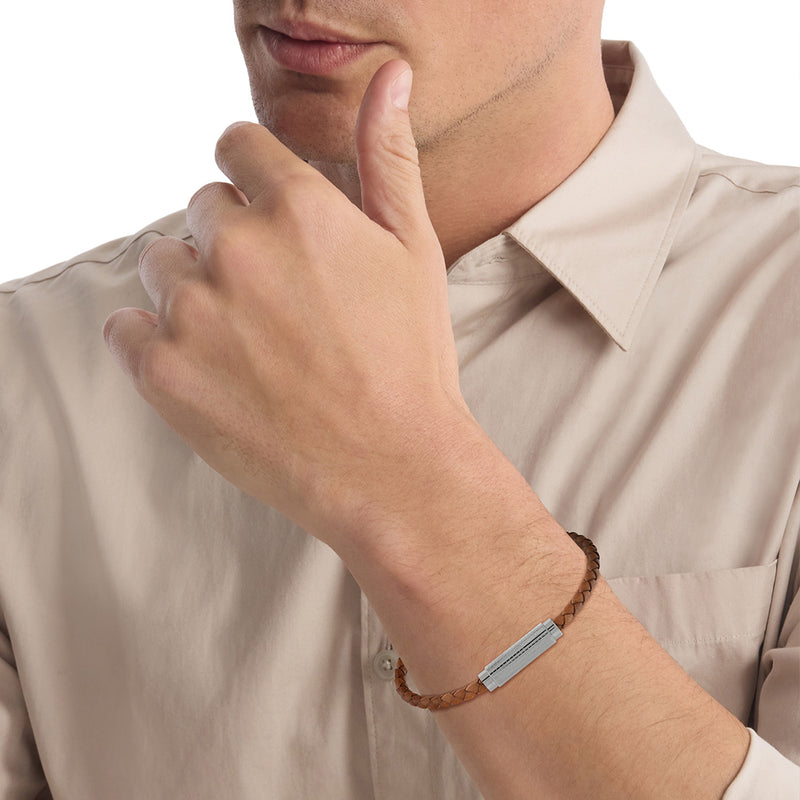 Calvin Klein Leather Bracelet 2002-CJ35000421-zoom-
