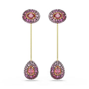 Swarovski Boucles d'oreilles Sublima Glam couleur or avec cristaux rouges 5752891