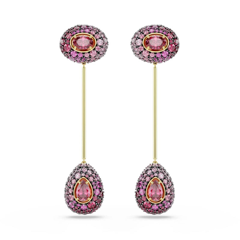 Swarovski Boucles d'oreilles Sublima Glam couleur or avec cristaux rouges 5752891-zoom-