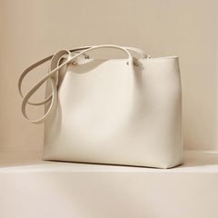 Isabel Bernard Honoré Nata Cream Leather Shopper of Calfskin Leather IB25086-070