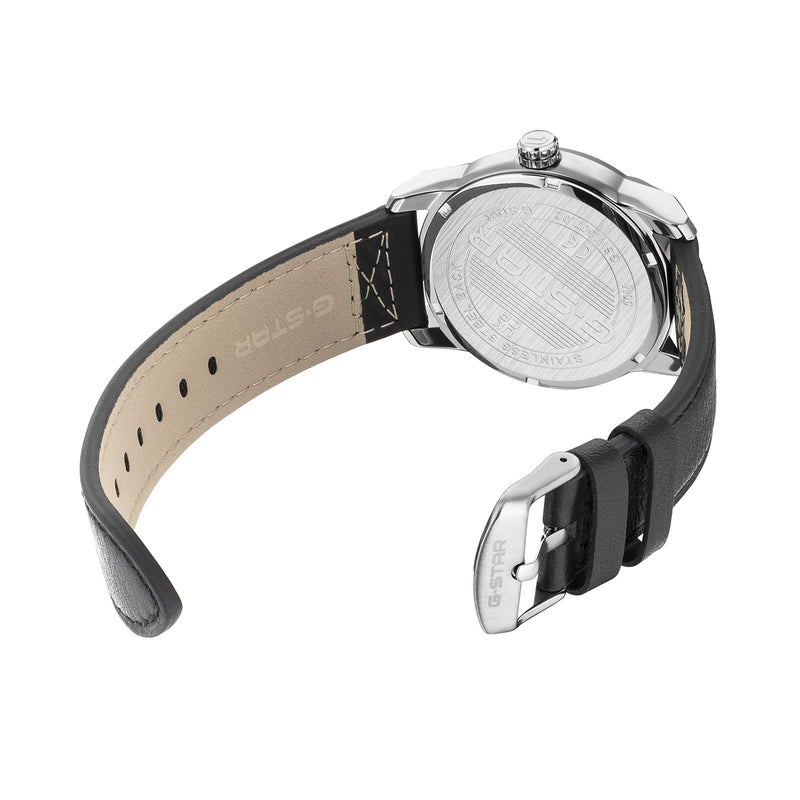 G-STAR Selvedge Montre Homme en Cuir Noir GSW.507.02-zoom-
