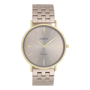 OOZOO Vintage Montre Femme Or et Taupe C20404