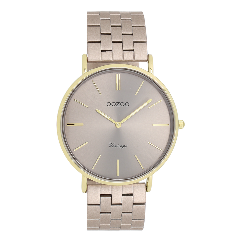 OOZOO Vintage Montre Femme Or et Taupe C20404-zoom-