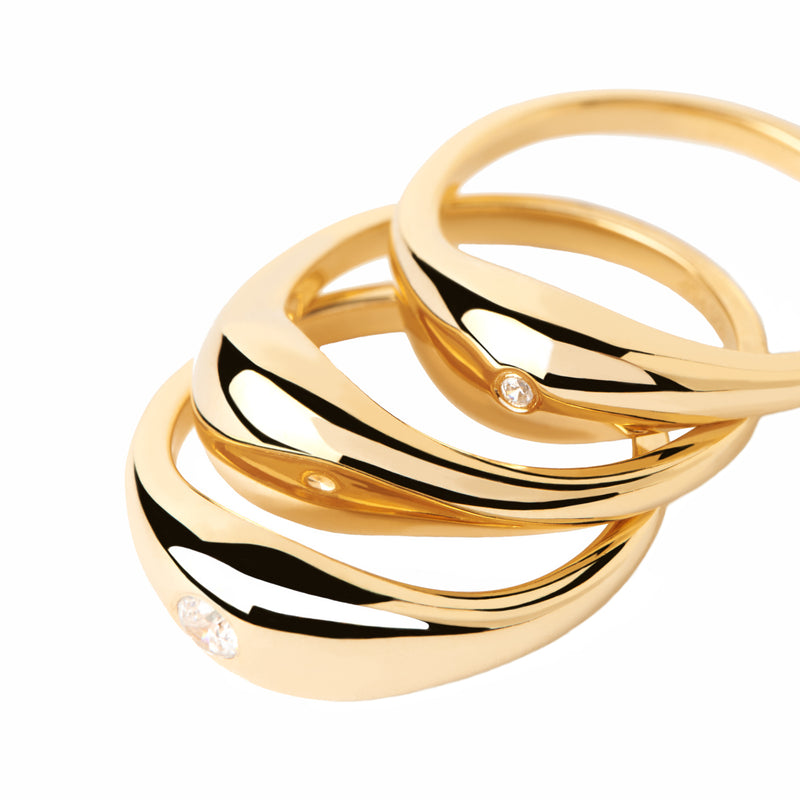 P D Paola The New Essentials Femmes Bague Plaqué or 18 carats AN01-994-10-zoom-