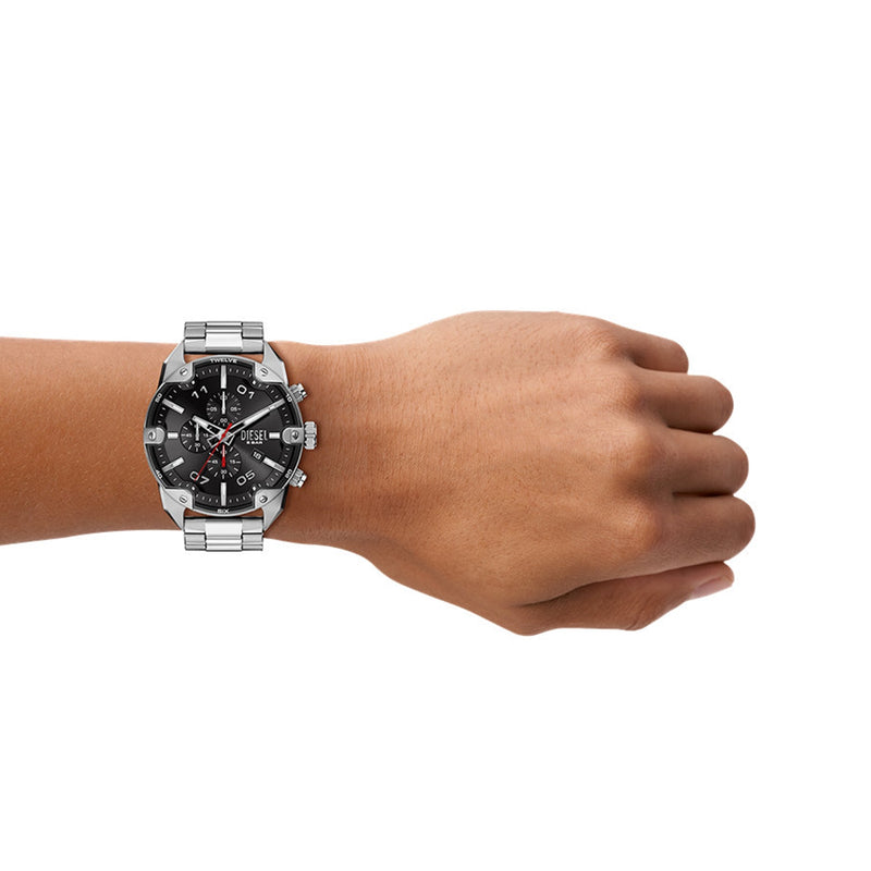 Diesel Spiked Round Black Dial Watch DZ4709-zoom-