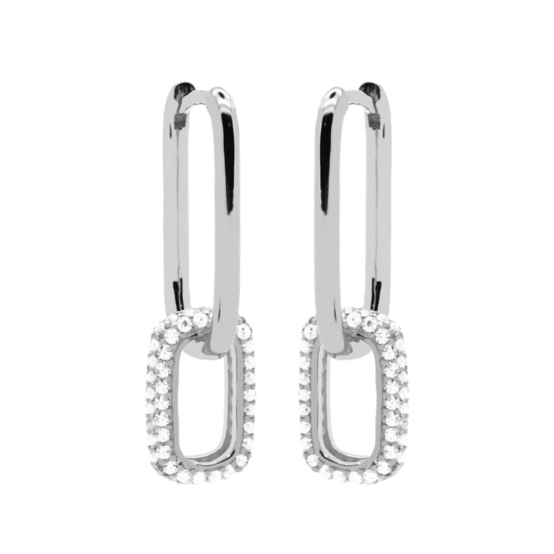 Karma Hoops Femmes Créoles Argent H232S-zoom-