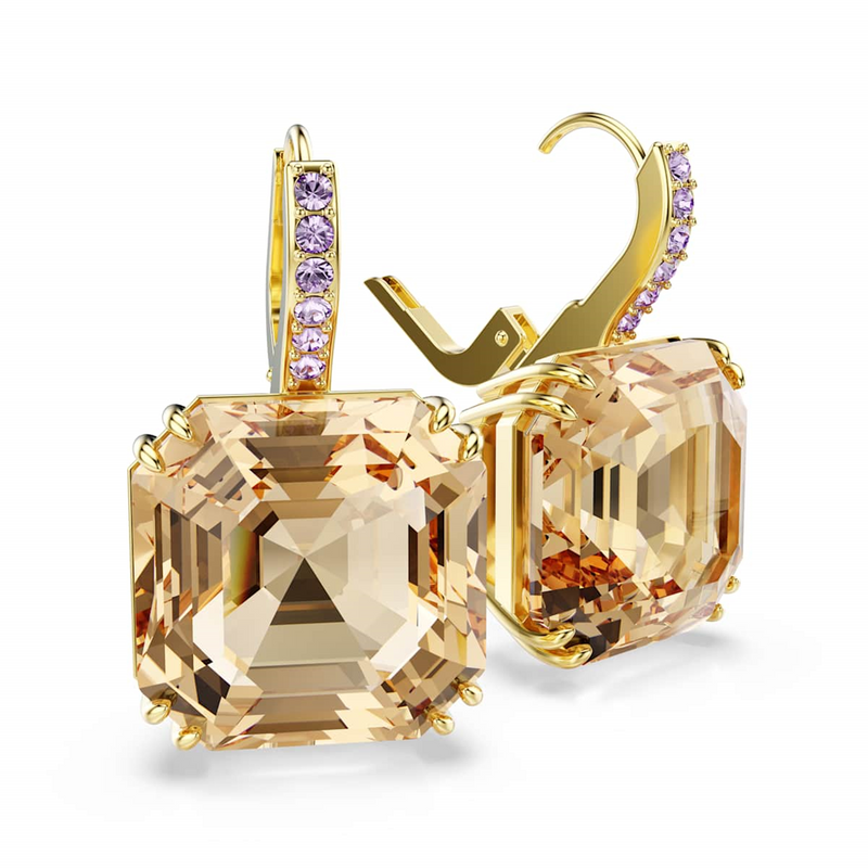 Swarovski Millenia Boucles D'Oreilles Couleur Or 5725744-zoom-