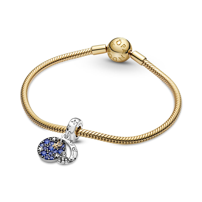 Pandora Moments Santa Claus On The Moon Double Dangle Charm 769648C01-zoom-