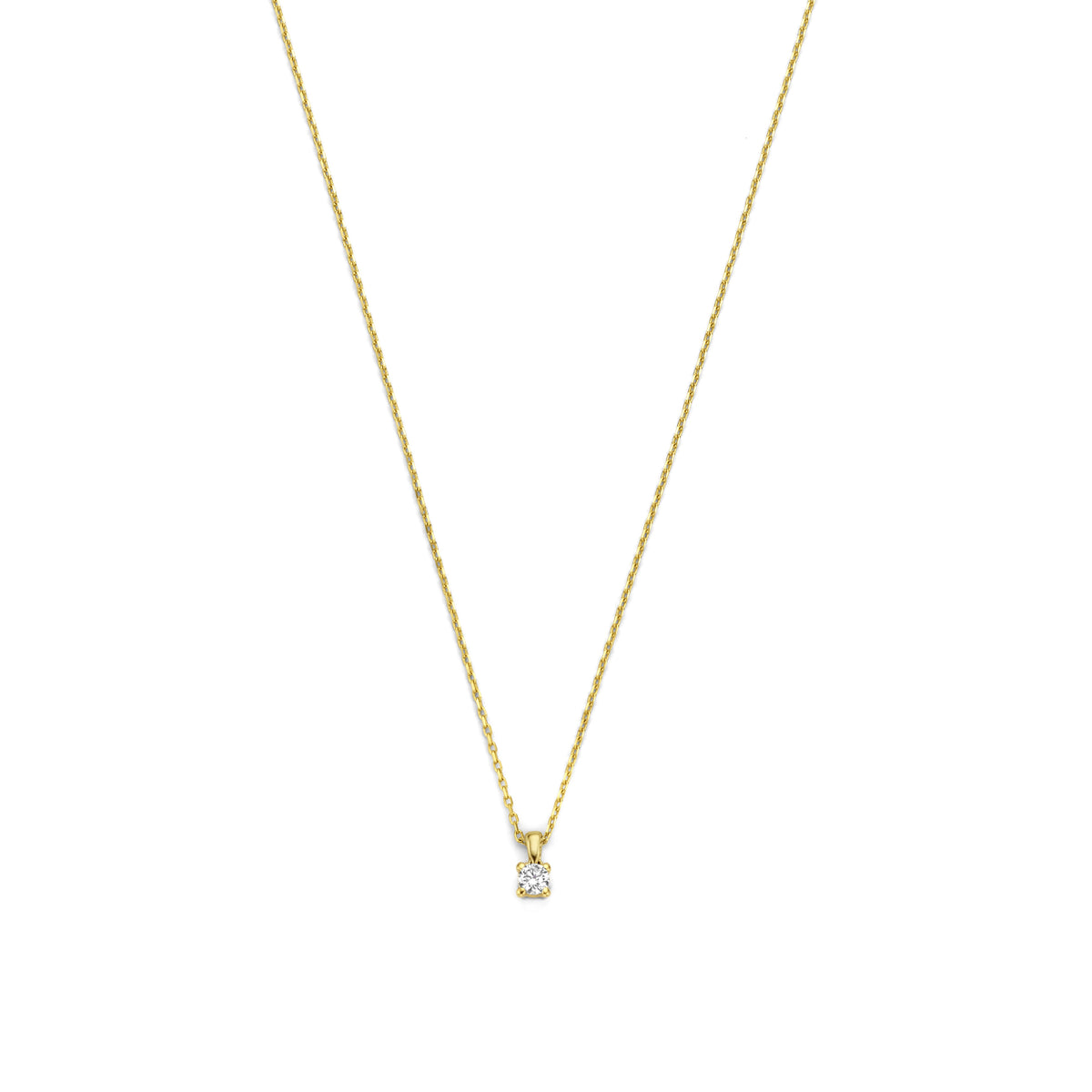 Isabel Bernard De la Paix Christine 14 Carat Golden Necklace | diamond 0.10 ct | IBD350003