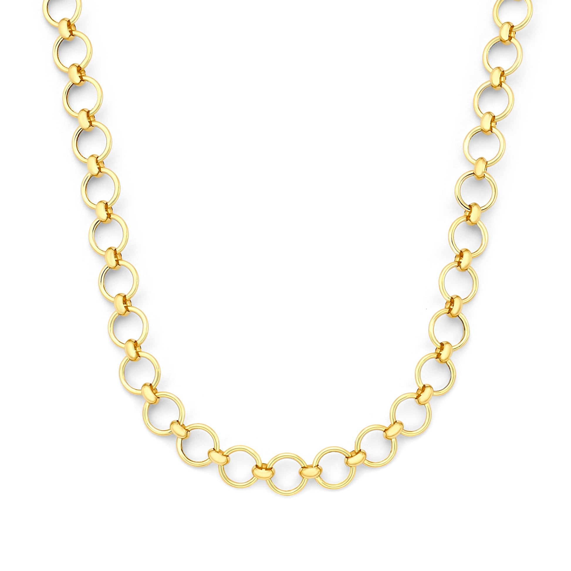 Isabel Bernard Belleville Axelle 14 Carat Golden Schakel Necklace IB340163