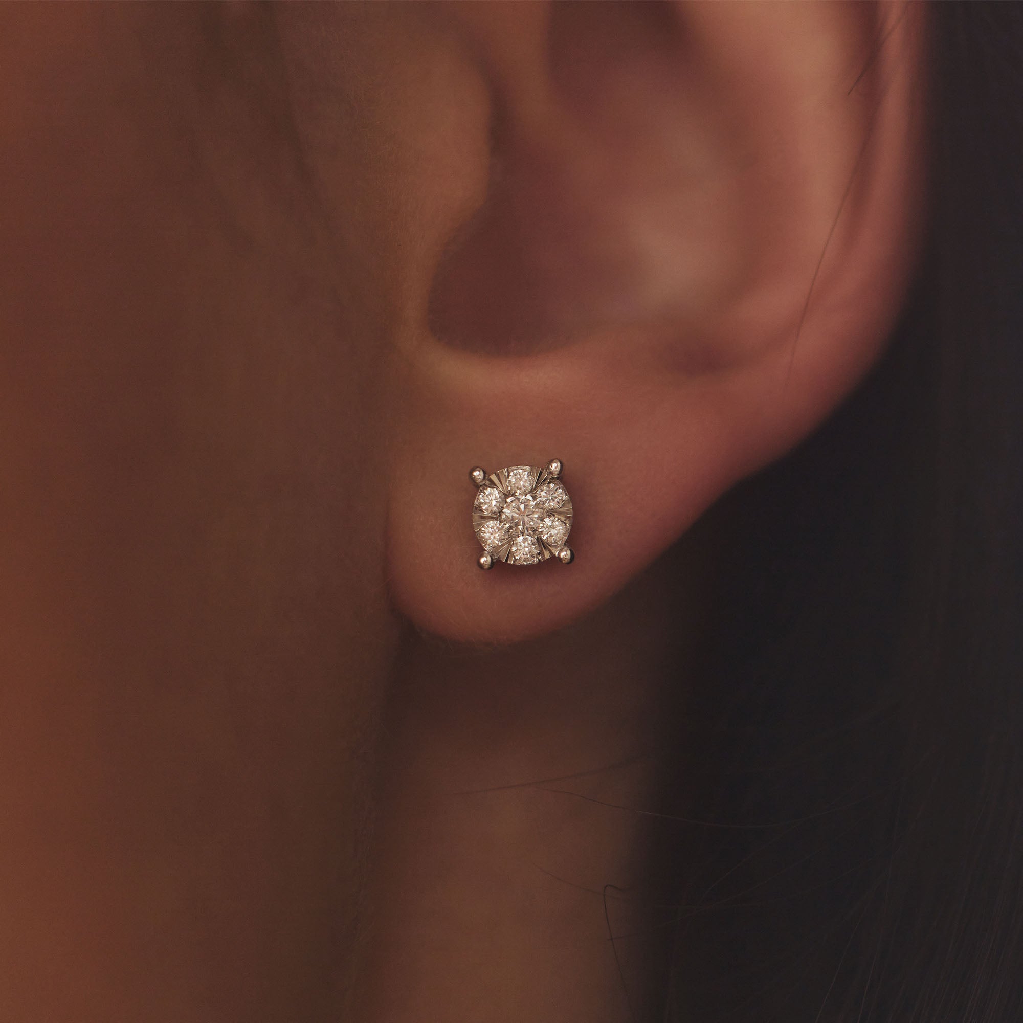 Isabel Bernard De la Paix Hanaé 14 Carat Whitegold Ear Studs | diamond 0.28 ct | IBD360014