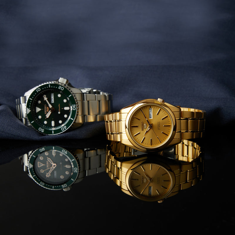 Seiko Hommes Montre Automatique Or SNKL48K1-zoom-