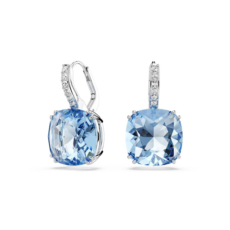 Swarovski Boucles d'oreilles Millenia argentées avec cristal bleu 5756150-zoom-