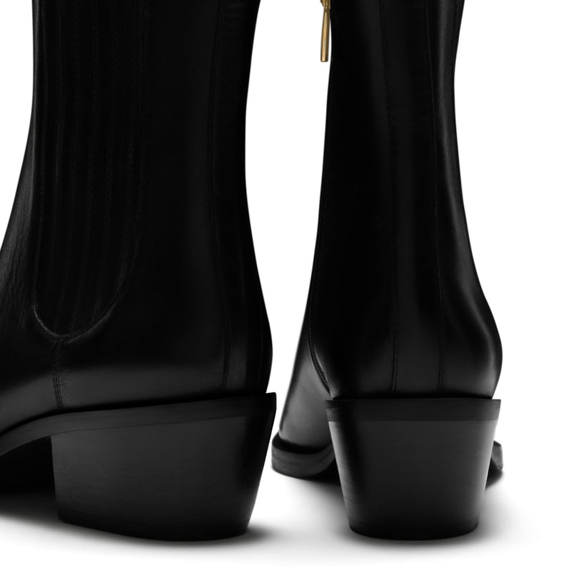 Isabel Bernard Bottes Amandine en cuir de veau noir IB53010-001-38-zoom-