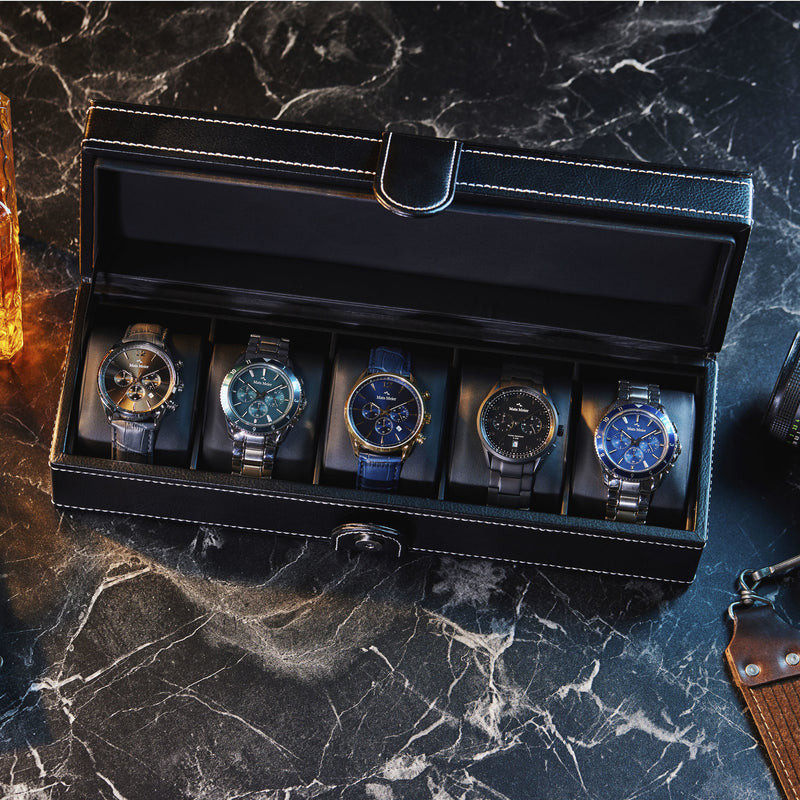 Mats Meier Mont Fort Hommes Boîte à Montres Noir MM-Watchbox-1907-zoom-