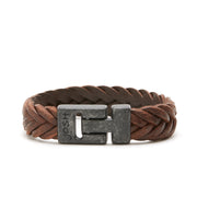 Josh Bracelet vintage noir-marron (longueur : 21,00 cm) 24832-VB-BROWN-M